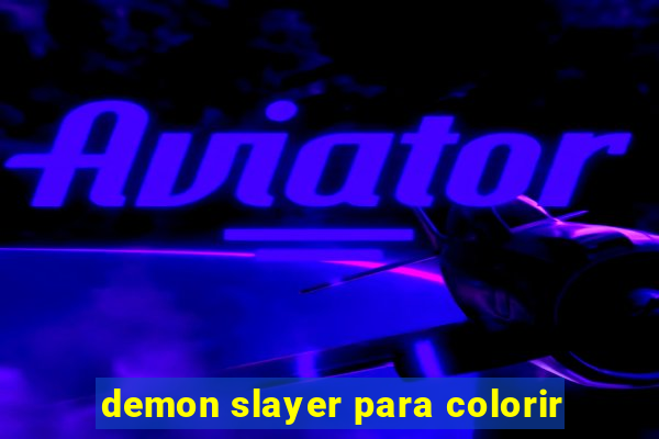 demon slayer para colorir